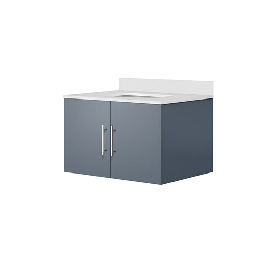 Lexora Collection Geneva 30 inch Bath Vanity and White Quartz Top - Luxe Bathroom Vanities