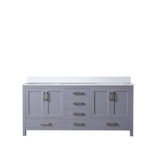 Lexora Collection Jacques 72 inch Double Bath Vanity and White Quartz Top - Luxe Bathroom Vanities