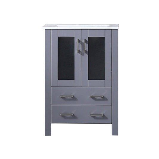 Lexora Collection Volez 24 inch Bath Vanity and White Ceramic Top - Luxe Bathroom Vanities