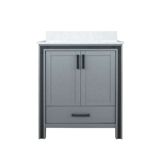 Lexora Collection Ziva 30 inch Single Bath Vanity and Cultured Marble Top - Luxe Bathroom Vanities