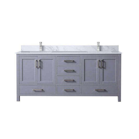 Lexora Collection Jacques 72 inch Double Bath Vanity, Top, and Faucet Set - Luxe Bathroom Vanities