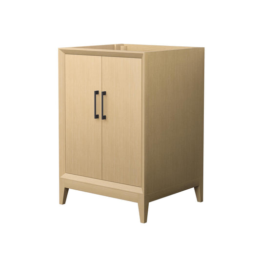 Wyndham Janna 24 Inch Single Bathroom Vanity in White Oak No Countertop No Sink - Luxe Bathroom Vanities