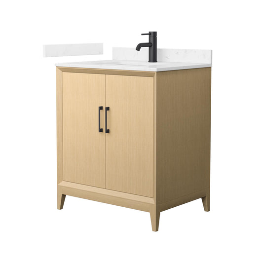 Wyndham Janna 30 Inch Single Bathroom Vanity in White Oak - Luxe Bathroom Vanities