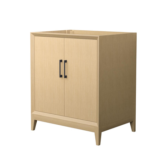 Wyndham Janna 30 Inch Single Bathroom Vanity in White Oak No Countertop No Sink - Luxe Bathroom Vanities