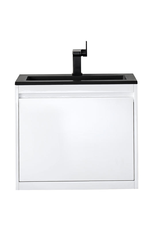 James Martin Mantova 23.6" Single Vanity with Composite Stone Top - Luxe Bathroom Vanities