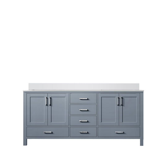 Lexora Collection Jacques 60 inch Double Bath Vanity and White Quartz Top - Luxe Bathroom Vanities
