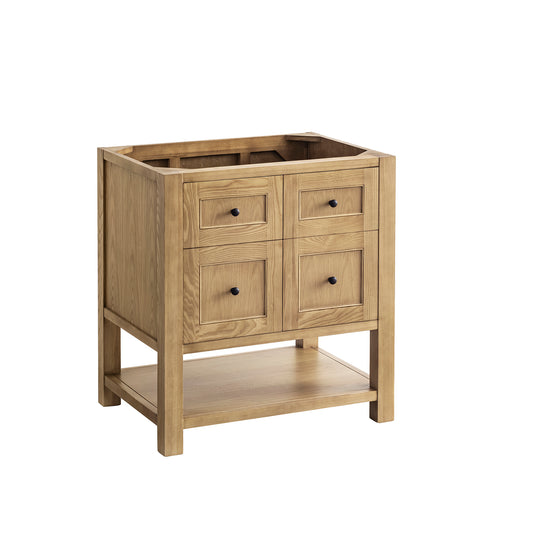 James Martin Breckenridge 30" Single Vanity, Light Natural Oak, Cabinet Only - Luxe Bathroom Vanities