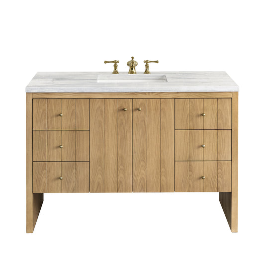 James Martin Hudson 48" Single Vanity, Light Natural Oak - Luxe Bathroom Vanities