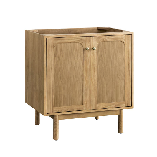 James Martin Laurent 30" Single Vanity, Light Natural Oak, Cabinet Only - Luxe Bathroom Vanities