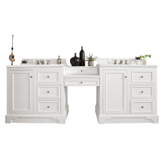James Martin De Soto 94" Double Vanity Set with White Zeus Quartz 3CM Top - Luxe Bathroom Vanities