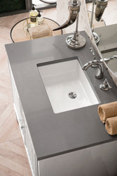 James Martin Athens 36" Single Vanity, Glossy White with 3CM Top - Luxe Bathroom Vanities