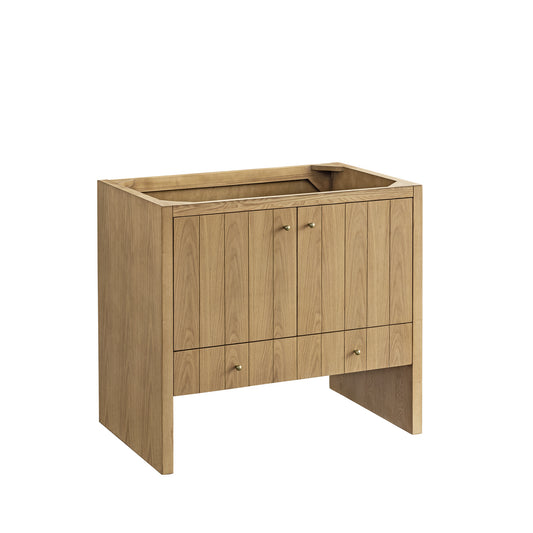 James Martin Hudson 36" Single Vanity, Light Natural Oak, Cabinet Only - Luxe Bathroom Vanities