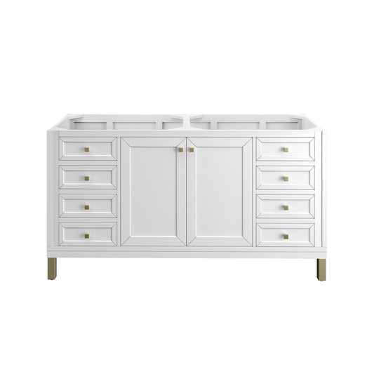 James Martin Chicago 60" Double Vanity (Cabinet Only) - Luxe Bathroom Vanities