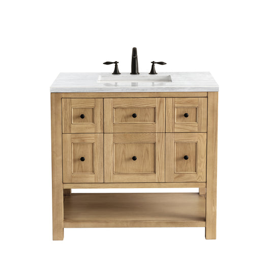 James Martin Breckenridge 36" Single Vanity, Light Natural Oak - Luxe Bathroom Vanities