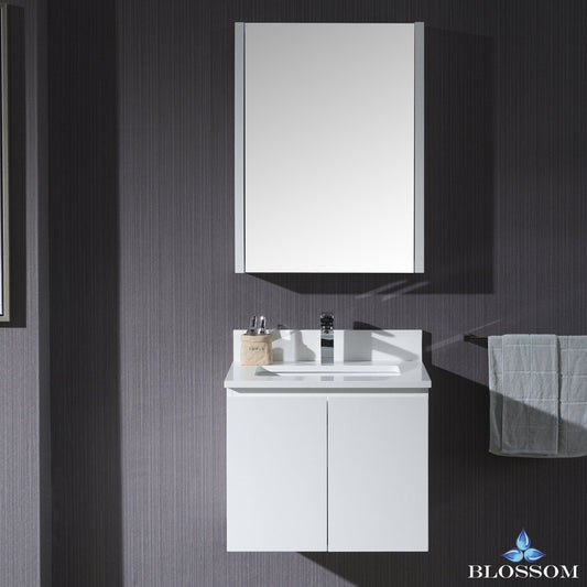 Blossom Monaco 24" Wall Mount w/ Medicine Cabinet - Luxe Bathroom Vanities Luxury Bathroom Fixtures Bathroom Furniture
