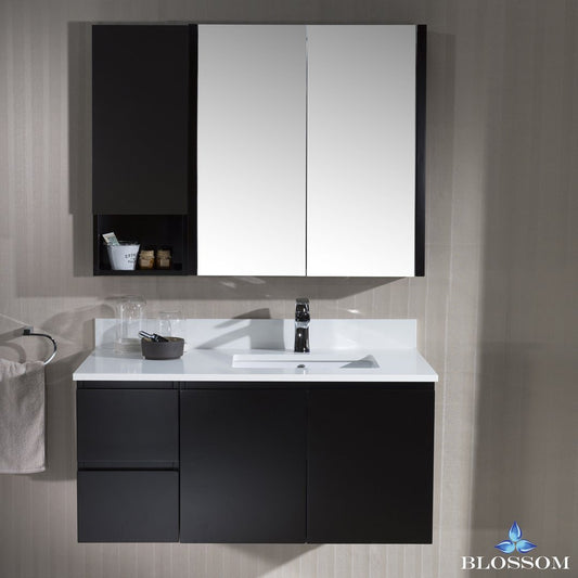 Blossom Monaco 42" Wall Mount w/ Medicine Cabinet and Wall Cabinet (Espresso) - Luxe Bathroom Vanities Luxury Bathroom Fixtures Bathroom Furniture