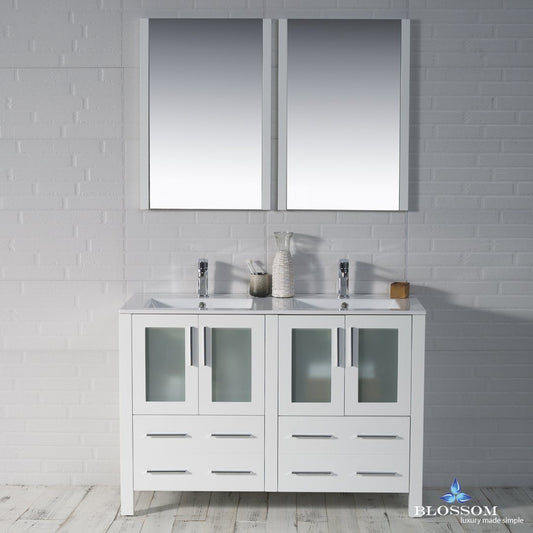 Blossom Sydney 48" Double w/ Mirrors - Luxe Bathroom Vanities Luxury Bathroom Fixtures Bathroom Furniture