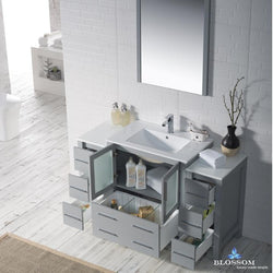 Blossom Sydney 54" w/ Double Side Cabinets - Luxe Bathroom Vanities Luxury Bathroom Fixtures Bathroom Furniture