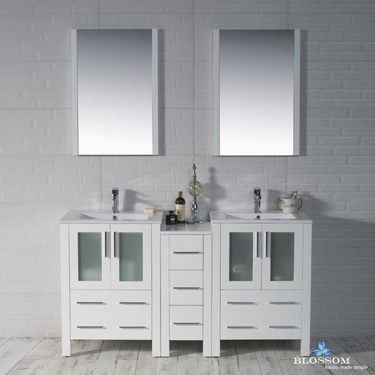 Blossom Sydney 60" Double w/ Mirrors - Luxe Bathroom Vanities Luxury Bathroom Fixtures Bathroom Furniture