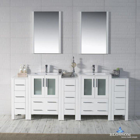 Blossom Sydney 84" w/ Triple Side Cabinets - Luxe Bathroom Vanities Luxury Bathroom Fixtures Bathroom Furniture