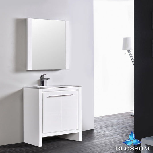 Blossom Milan 30" w/ Mirror - Luxe Bathroom Vanities Luxury Bathroom Fixtures Bathroom Furniture