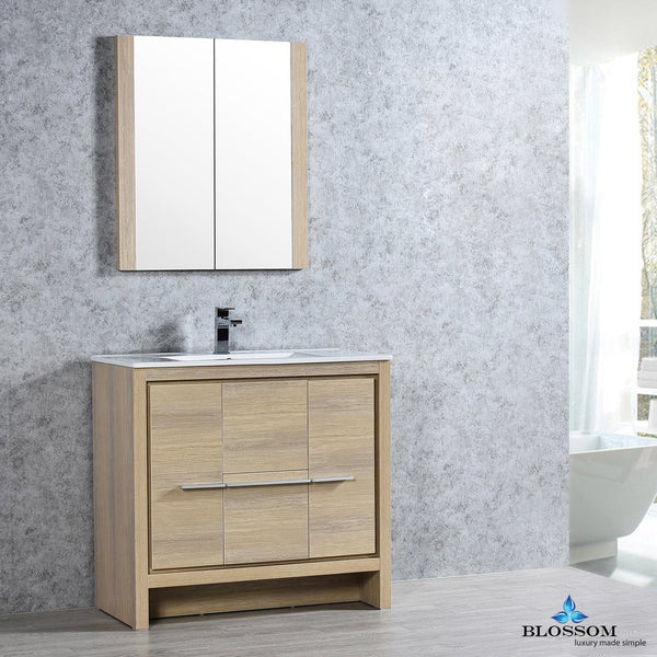 Blossom Milan 36" w/ Medicine Cabinet - Luxe Bathroom Vanities Luxury Bathroom Fixtures Bathroom Furniture