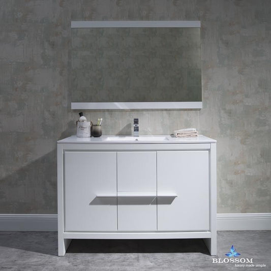Blossom Milan 48" w/ Mirror - Luxe Bathroom Vanities Luxury Bathroom Fixtures Bathroom Furniture