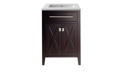 Wimbledon - 24 - Cabinet with VIVA Stone Solid Surface Countertop - Luxe Bathroom Vanities Luxury Bathroom Fixtures Bathroom Furniture