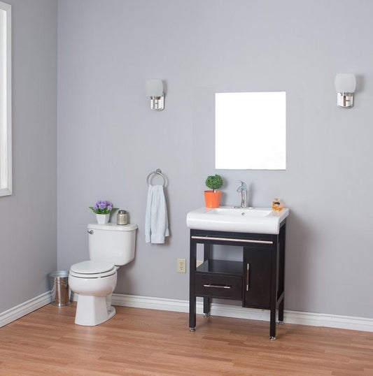 28 In. Single Sink Vanity Wood Dark Espresso - Luxe Bathroom Vanities