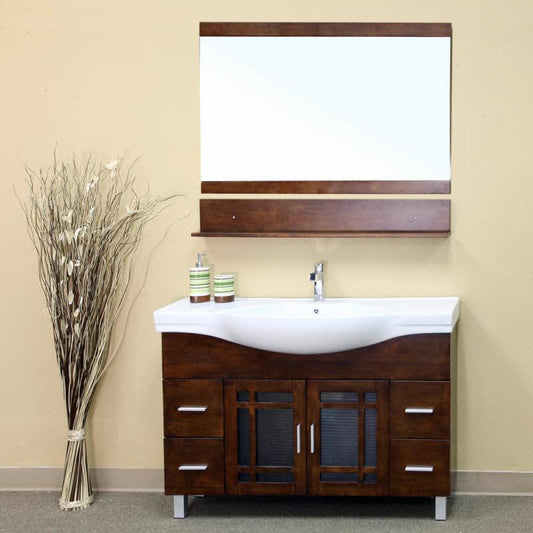 48" In Single Sink Vanity Wood White - Luxe Bathroom Vanities