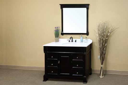 50" In Single Sink Vanity Wood Espresso - Luxe Bathroom Vanities