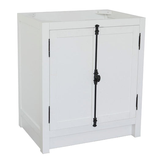 30" Single Vanity In Glacier Ash Finish Cabinet Only - Luxe Bathroom Vanities