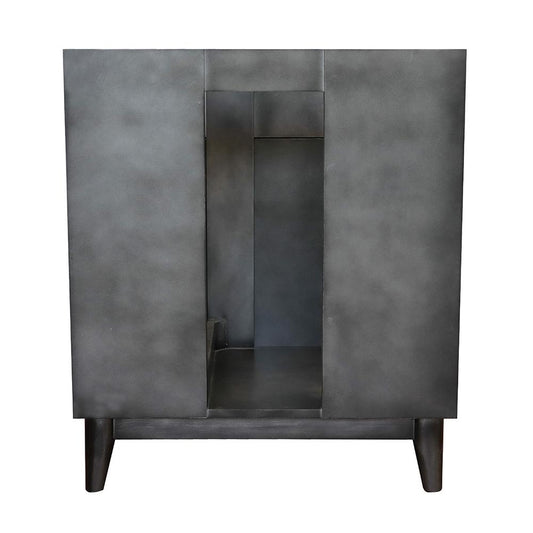 30" Single Vanity In Silvery Brown Finish Cabinet Only - Luxe Bathroom Vanities