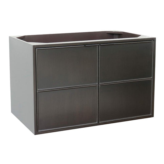 36" Single Wall Mount Vanity In Cappuccino Finish Cabinet Only - Luxe Bathroom Vanities