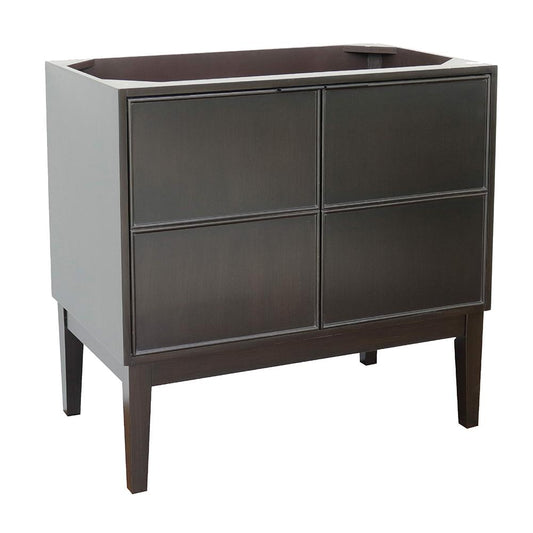 36" Single Vanity In Cappuccino Finish Cabinet Only - Luxe Bathroom Vanities