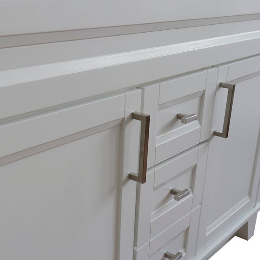 Bellaterra Home 48" Double sink vanity in White finish- cabinet only - Luxe Bathroom Vanities