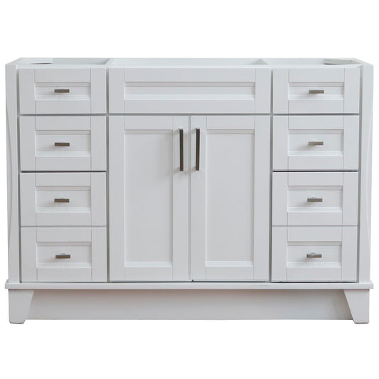 Bellaterra Home 48" Single sink vanity in White finish- cabinet only - Luxe Bathroom Vanities