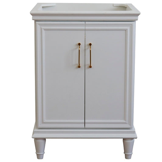 Bellaterra Home 24" Single vanity in White finish- cabinet only - Luxe Bathroom Vanities