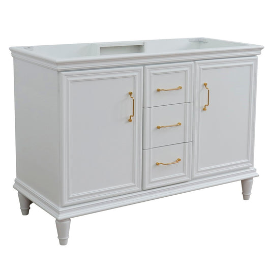 Bellaterra Home 48" Double vanity in White finish- cabinet only - Luxe Bathroom Vanities
