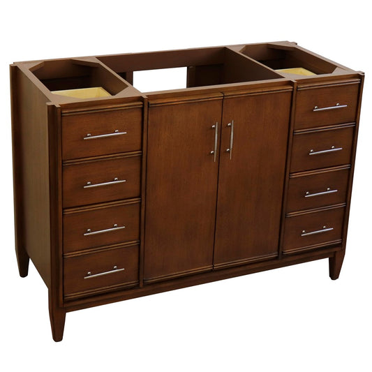 Bellaterra Home 48" Single sink vanity in Walnut finish - cabinet only - Luxe Bathroom Vanities