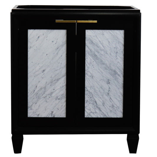 Bellaterra Home 30" Single sink vanity in Black finish - cabinet only - Luxe Bathroom Vanities