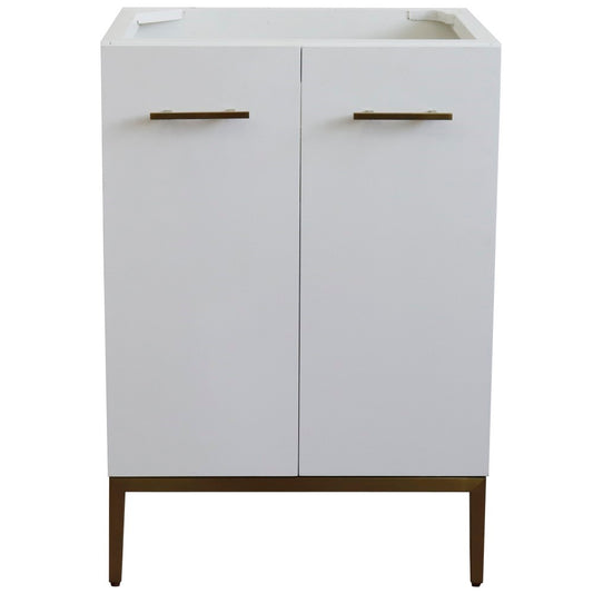 Bellaterra Home 24" Single sink vanity in White finish - cabinet only - Luxe Bathroom Vanities