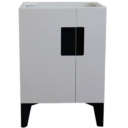 Bellaterra Home 24" Single sink vanity in White finish - cabinet only - Luxe Bathroom Vanities