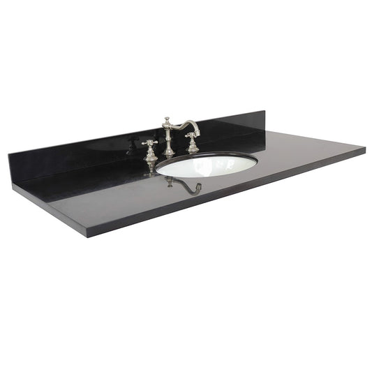 49" Black galaxy granite top with oval sink - Luxe Bathroom Vanities