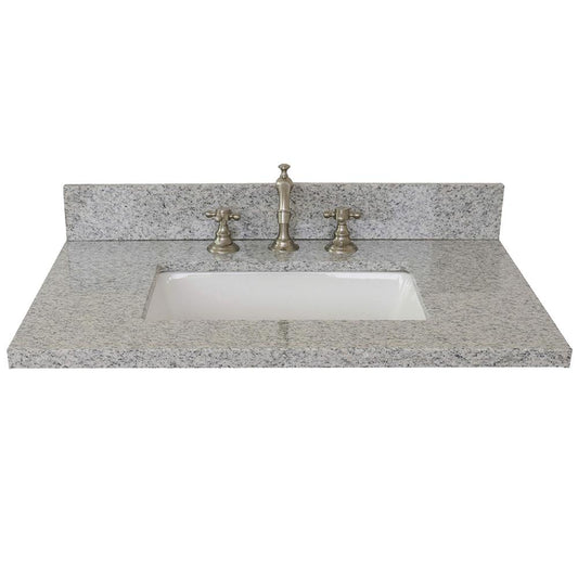 31" Gray Granite Top With Rectangle Sink - Luxe Bathroom Vanities