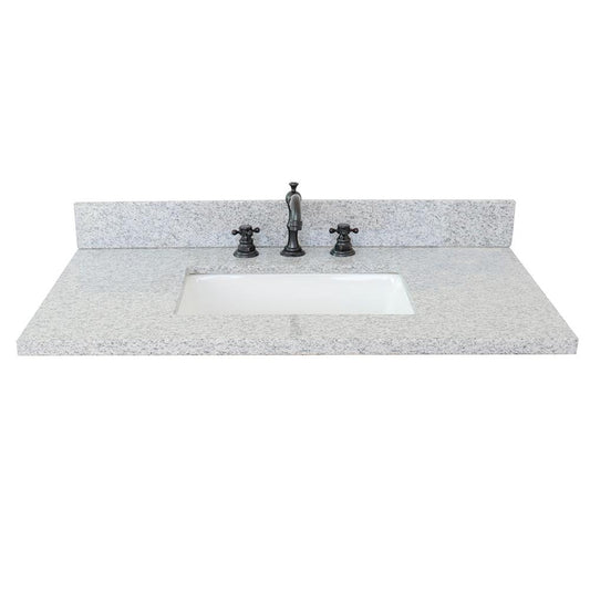 37" Gray Granite Top With Rectangle Sink - Luxe Bathroom Vanities