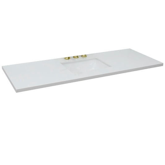 61" Black galaxy countertop and single rectangle sink - Luxe Bathroom Vanities