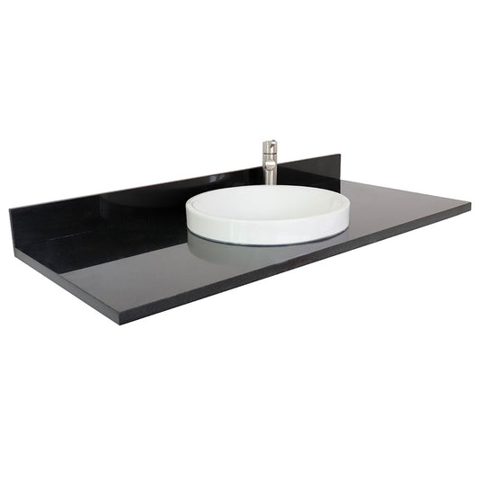 49" Black galaxy granite top with round sink - Luxe Bathroom Vanities