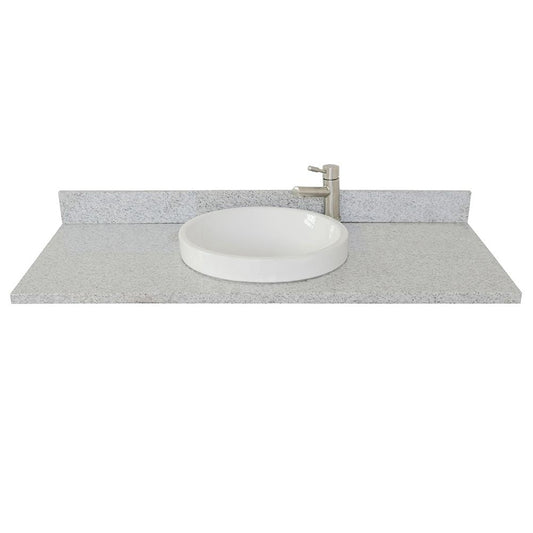 49" Gray Granite Top With Round Sink - Luxe Bathroom Vanities