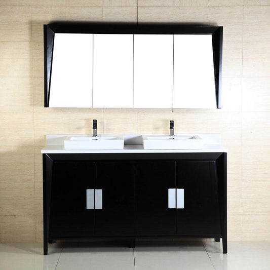 Bellaterra 60" Home Mirrored cabinet - Luxe Bathroom Vanities